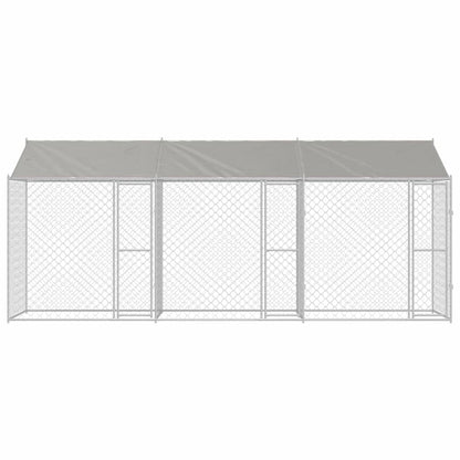 Hundekäfig Silber 600 x 200 x 256 cm Verzinkter Stahl