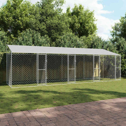 Hundekäfig Silber 800 x 200 x 256 cm Verzinkter Stahl