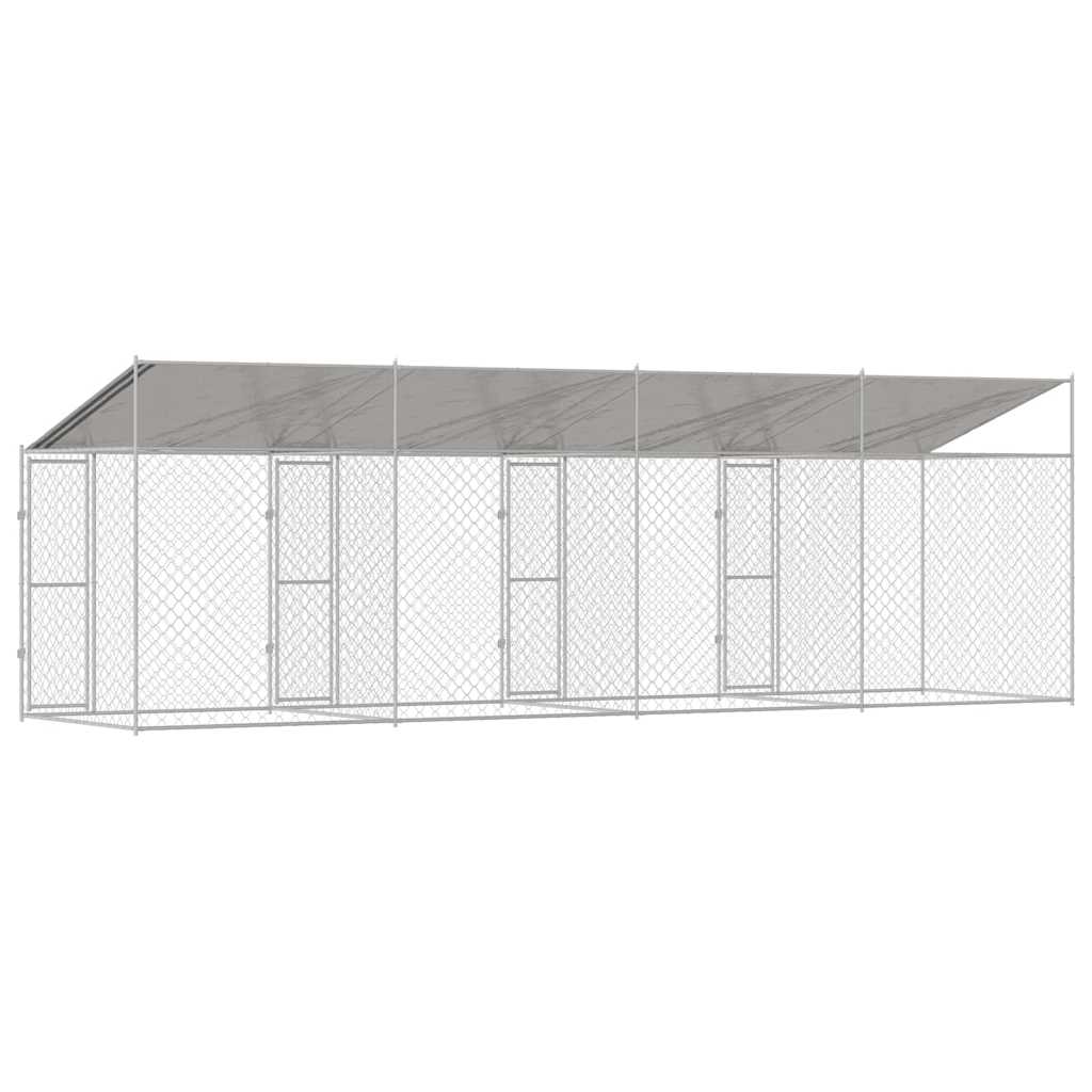 Hundekäfig Silber 800 x 200 x 256 cm Verzinkter Stahl