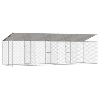 Hundekäfig Silber 800 x 200 x 256 cm Verzinkter Stahl