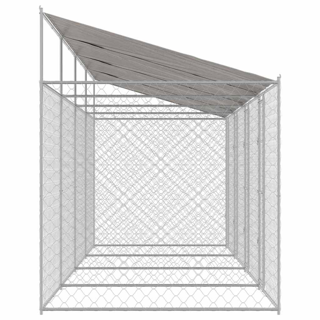 Hundekäfig Silber 800 x 200 x 256 cm Verzinkter Stahl