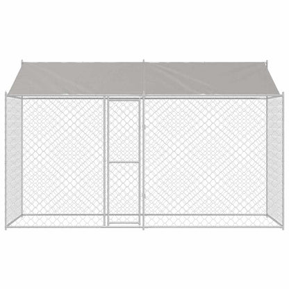 Hundekäfig Silber 400 x 200 x 256 cm Verzinkter Stahl