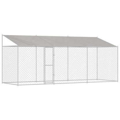 Hundekäfig Silber 600 x 200 x 256 cm Verzinkter Stahl