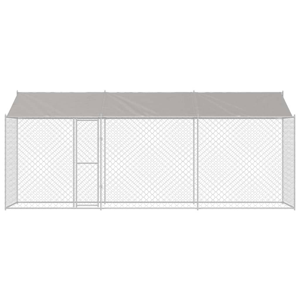 Hundekäfig Silber 600 x 200 x 256 cm Verzinkter Stahl