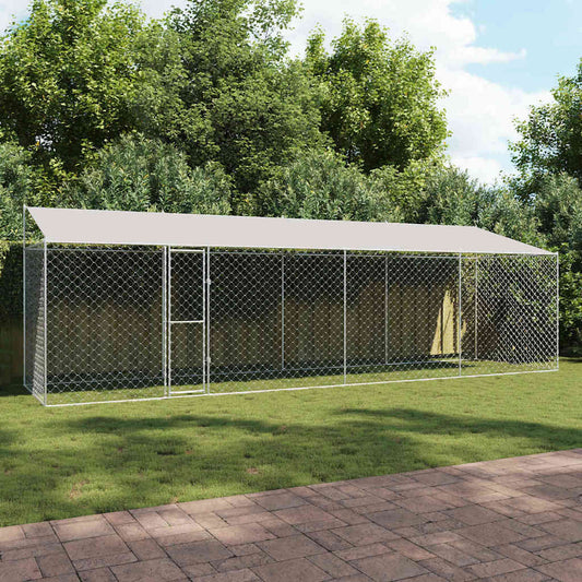 Hundekäfig Silber 800 x 200 x 256 cm Verzinkter Stahl