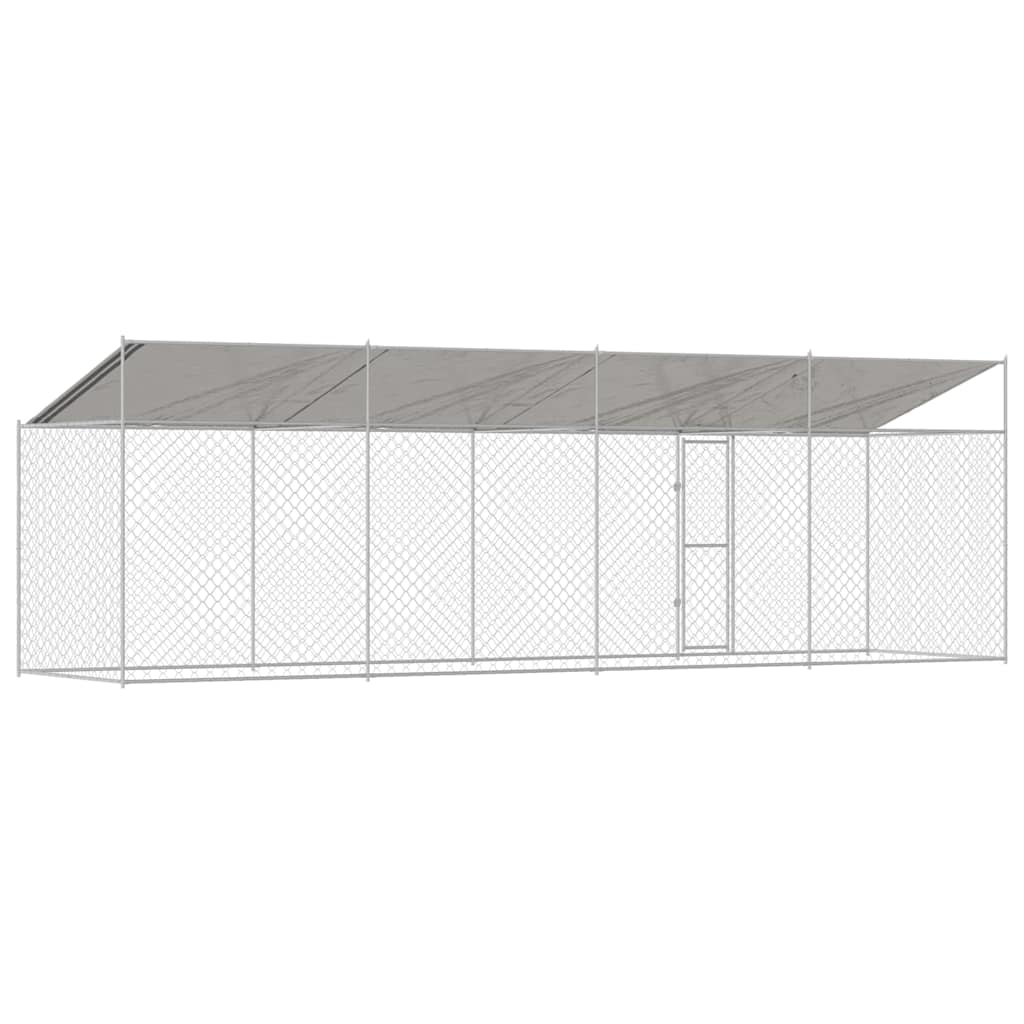 Hundekäfig Silber 800 x 200 x 256 cm Verzinkter Stahl