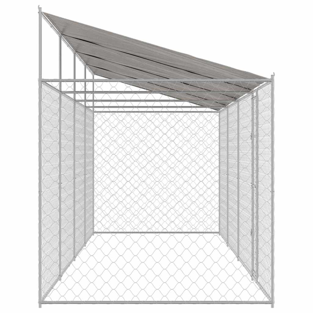 Hundekäfig Silber 800 x 200 x 256 cm Verzinkter Stahl