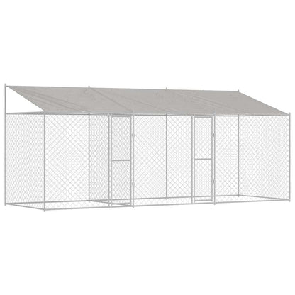 Hundekäfig Silber 600 x 200 x 256 cm Verzinkter Stahl