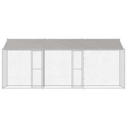 Hundekäfig Silber 600 x 200 x 256 cm Verzinkter Stahl