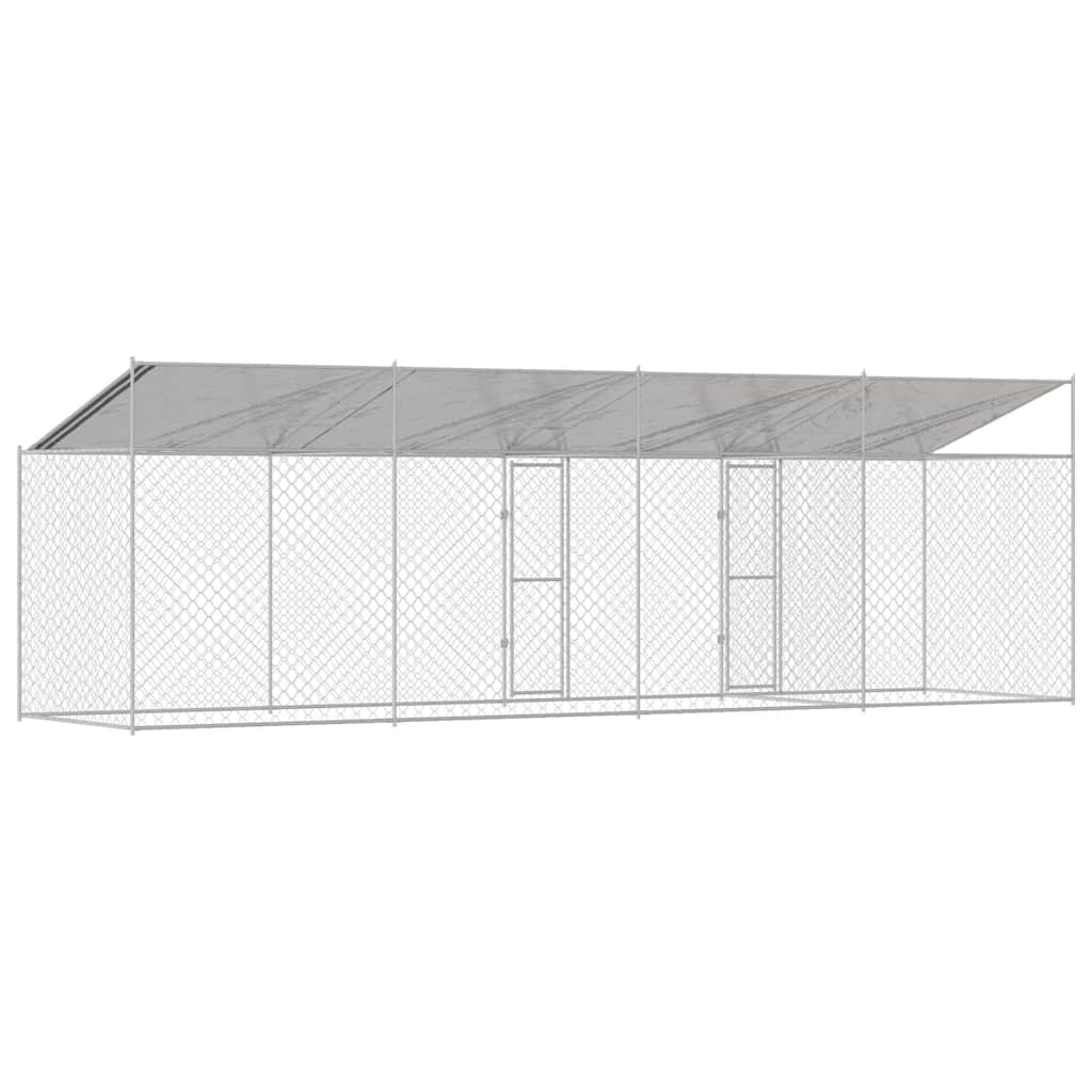 Hundekäfig Silber 800 x 200 x 256 cm Verzinkter Stahl