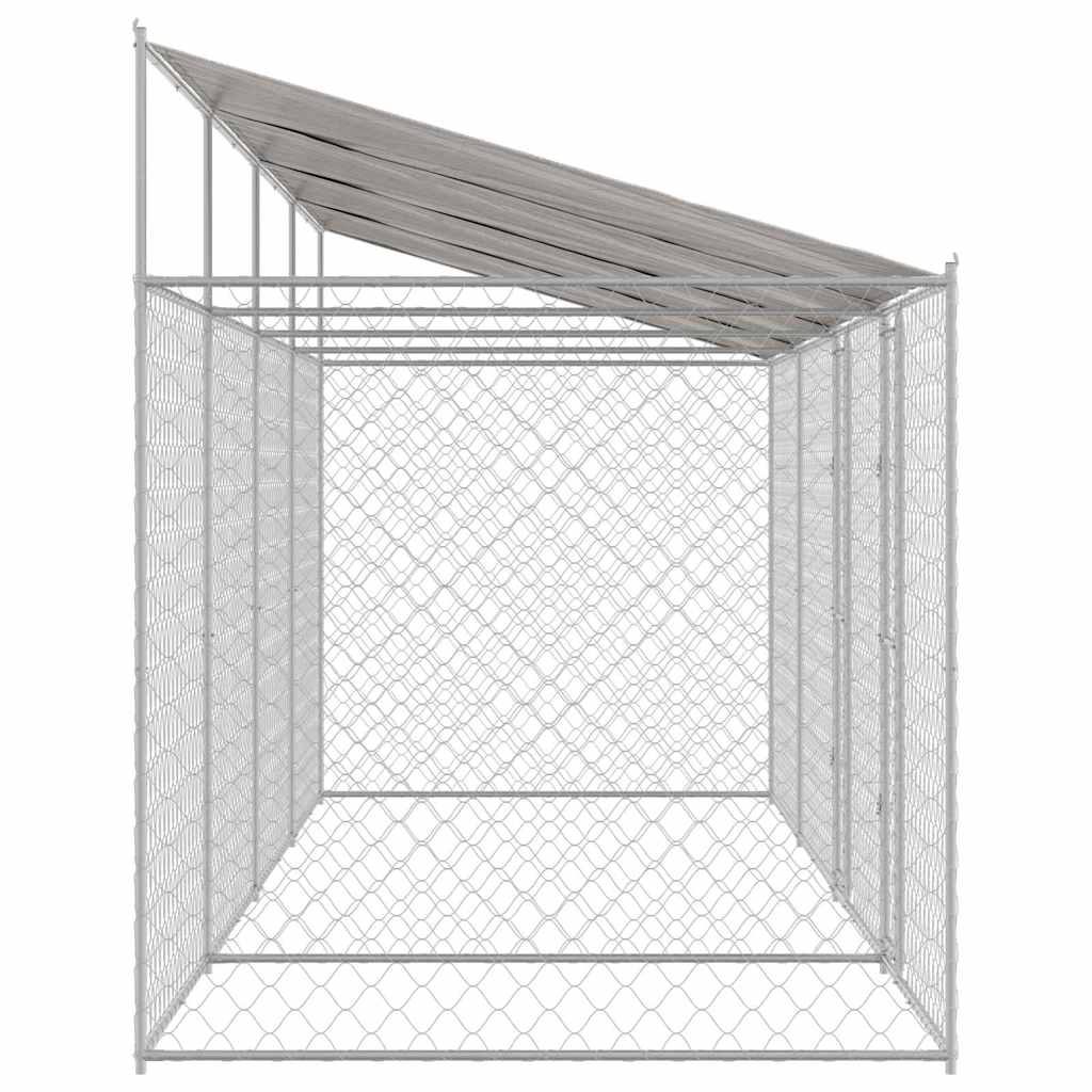 Hundekäfig Silber 800 x 200 x 256 cm Verzinkter Stahl