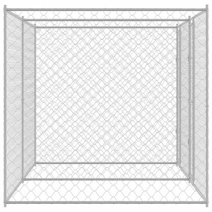 Hundekäfig Silber 400 x 200 x 200 cm Verzinkter Stahl