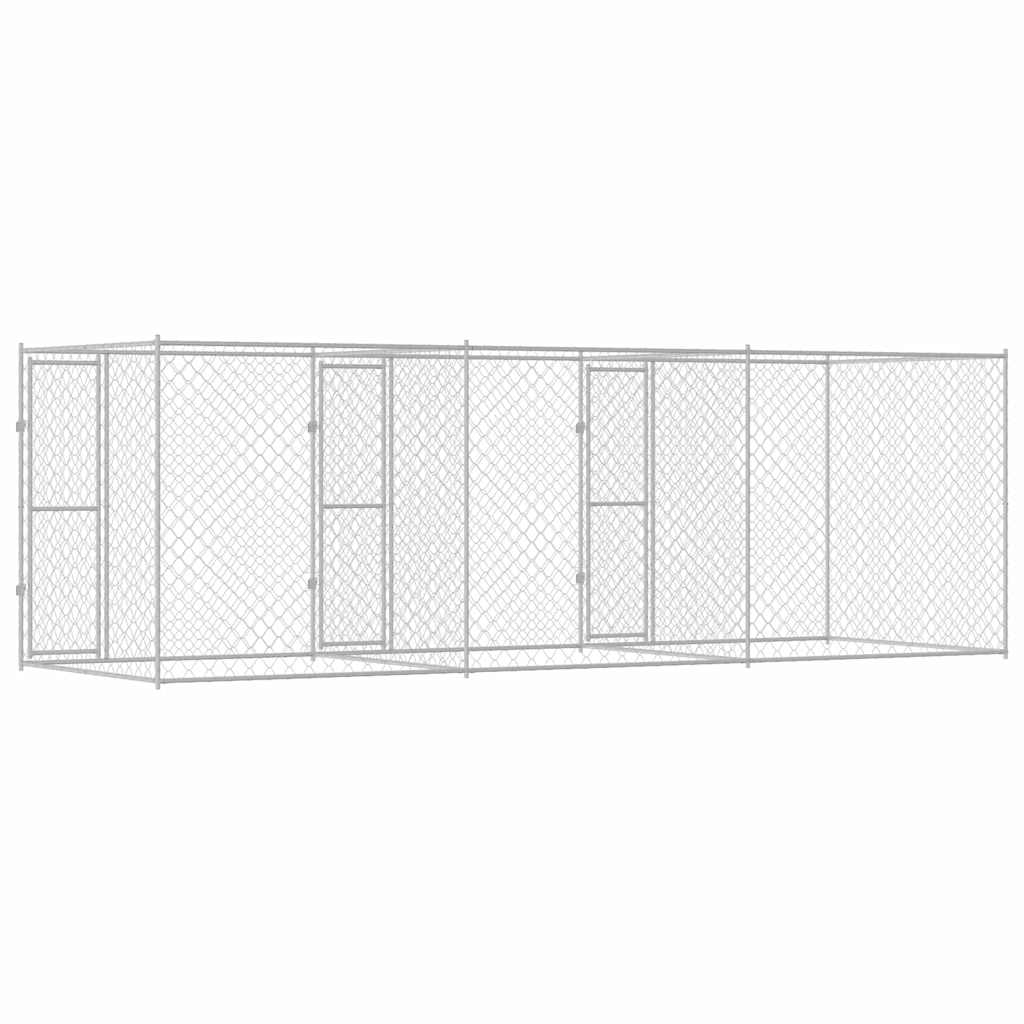 Hundekäfig Silber 600 x 200 x 200 cm Verzinkter Stahl