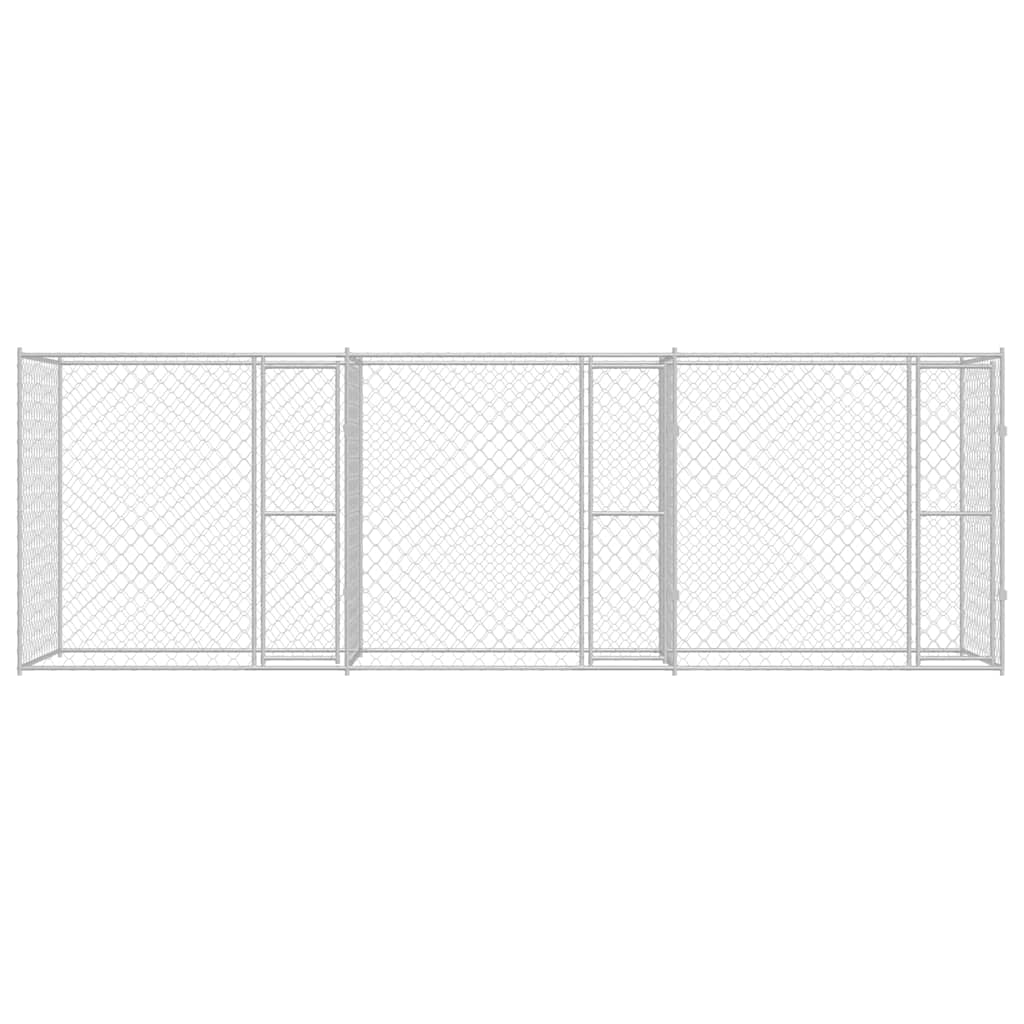 Hundekäfig Silber 600 x 200 x 200 cm Verzinkter Stahl