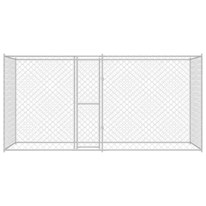 Hundekäfig Silber 400 x 200 x 256 cm Verzinkter Stahl