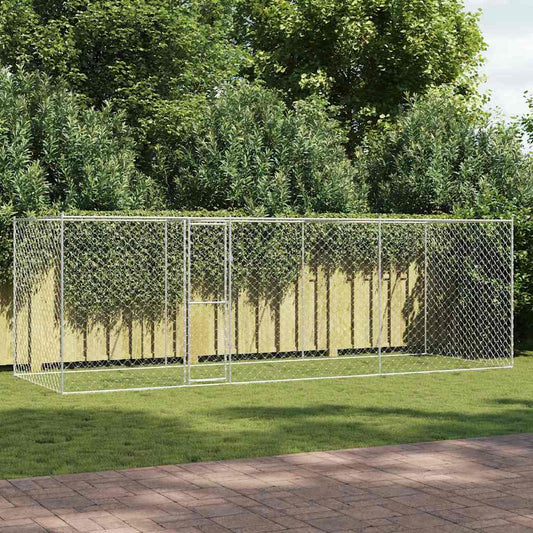 Hundekäfig Silber 600 x 200 x 256 cm Verzinkter Stahl