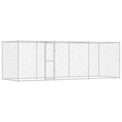 Hundekäfig Silber 600 x 200 x 256 cm Verzinkter Stahl