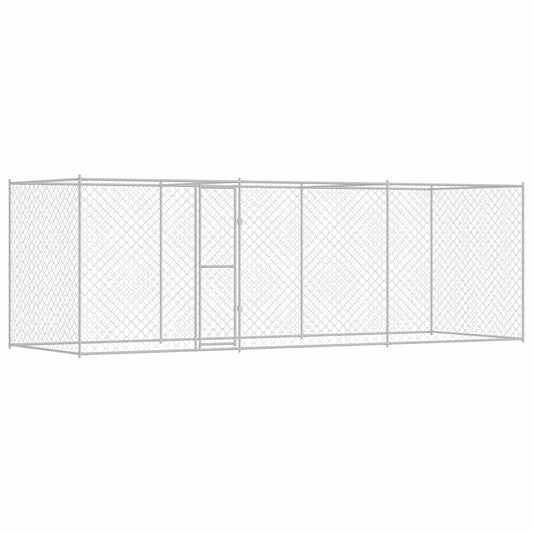 Hundekäfig Silber 600 x 200 x 256 cm Verzinkter Stahl