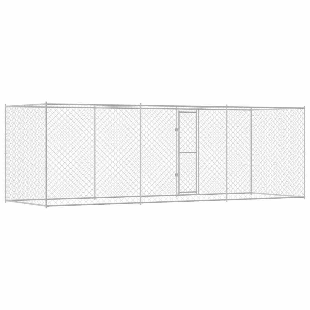 Hundekäfig Silber 600 x 200 x 256 cm Verzinkter Stahl