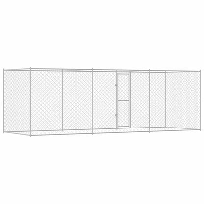 Hundekäfig Silber 600 x 200 x 256 cm Verzinkter Stahl