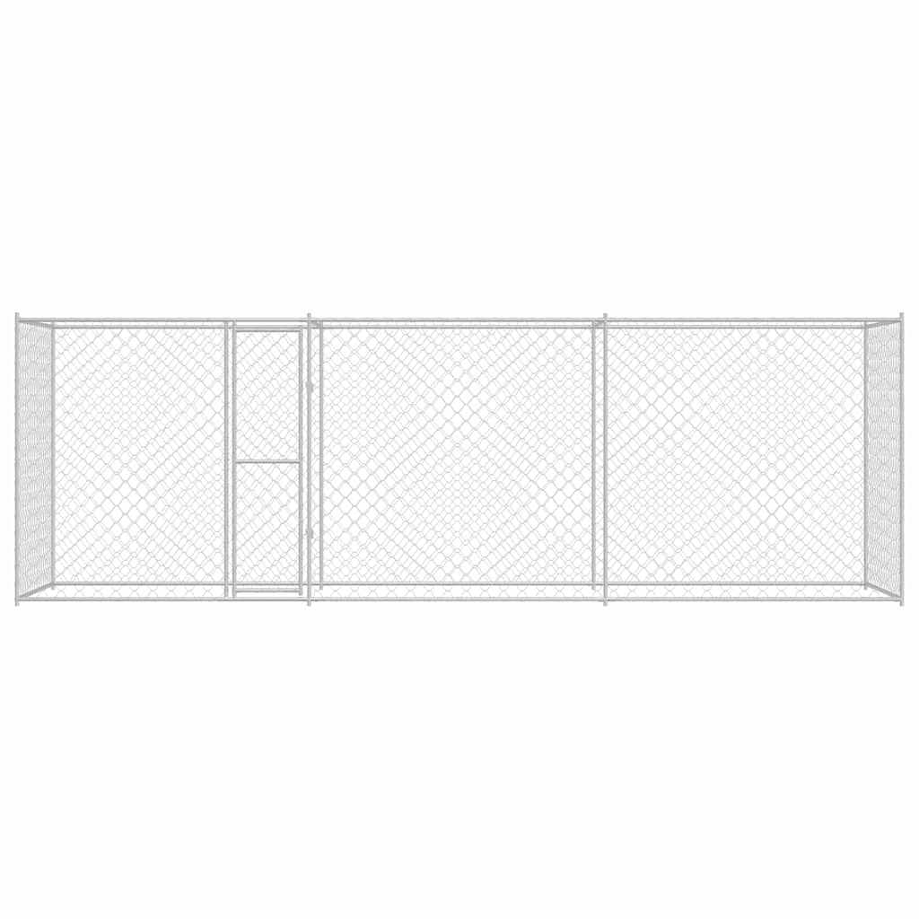 Hundekäfig Silber 600 x 200 x 256 cm Verzinkter Stahl