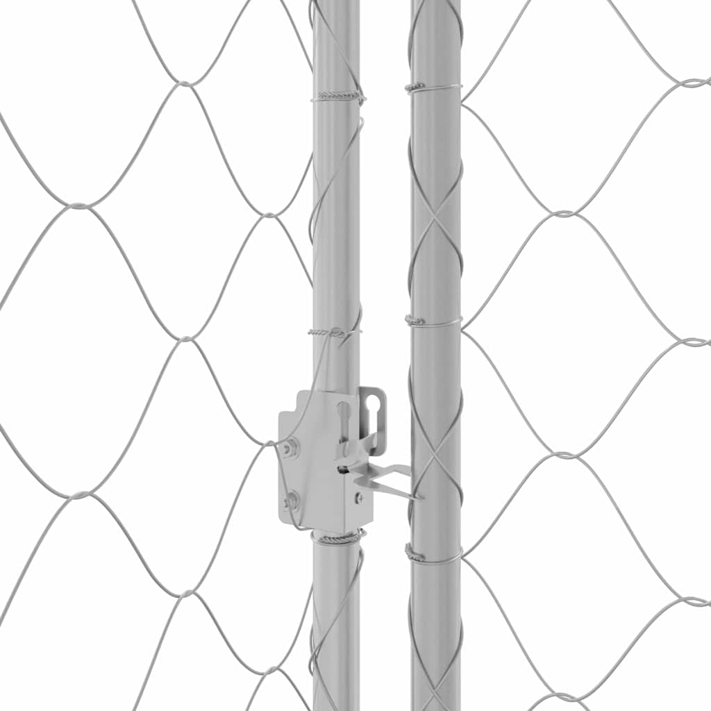 Hundekäfig Silber 800 x 200 x 256 cm Verzinkter Stahl