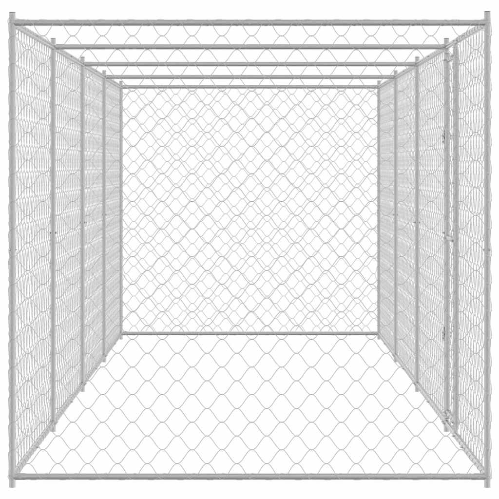 Hundekäfig Silber 800 x 200 x 256 cm Verzinkter Stahl