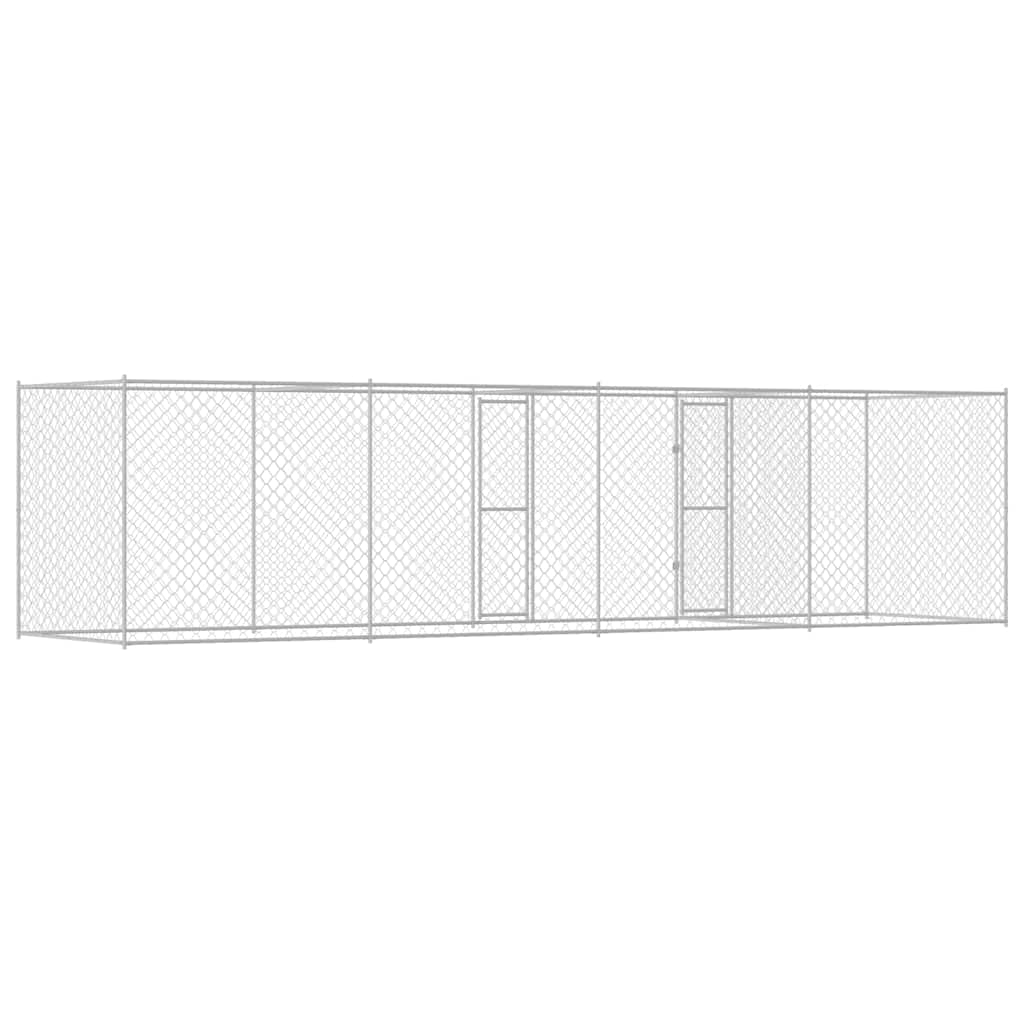 Hundekäfig Silber 600 x 200 x 200 cm Verzinkter Stahl