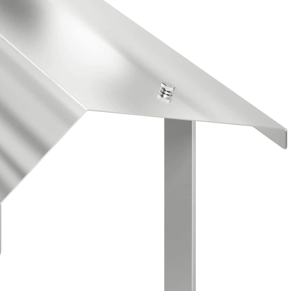 Kaminhaube Silber 40 x 40 x 37.5 cm Edelstahl