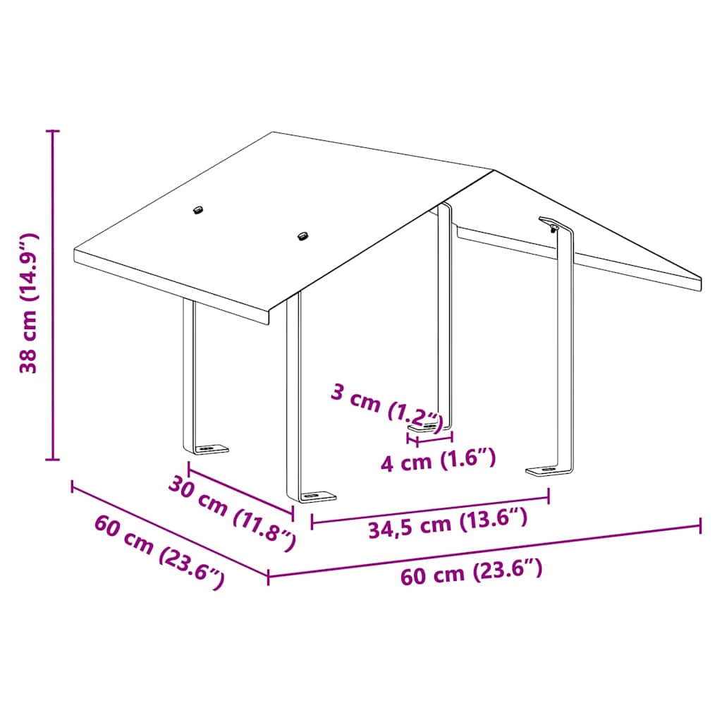 Kaminhaube Silber 60 x 60 x 38 cm Edelstahl