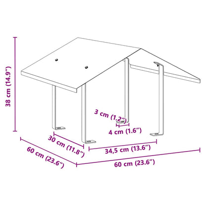 Kaminhaube Silber 60 x 60 x 38 cm Edelstahl