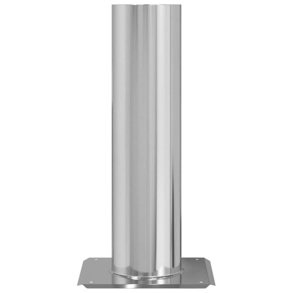 Kamin Kopf Erweiterung Silber 24 x 24 x 50 cm Edelstahl