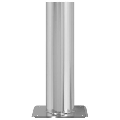 Kamin Kopf Erweiterung Silber 24 x 24 x 50 cm Edelstahl