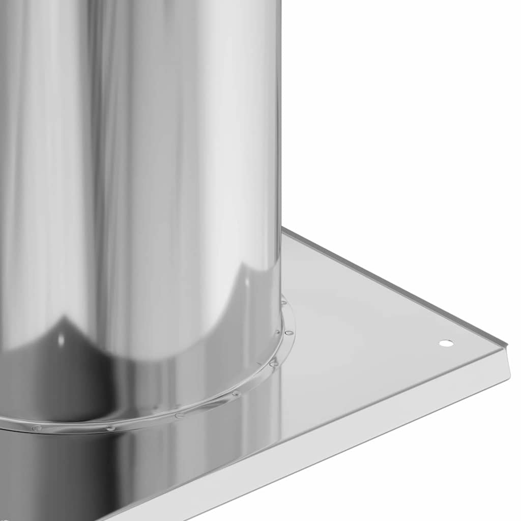 Kamin Kopf Erweiterung Silber 26 x 26 x 50 cm Edelstahl