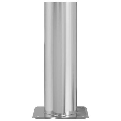 Kamin Kopf Erweiterung Silber 26 x 26 x 50 cm Edelstahl