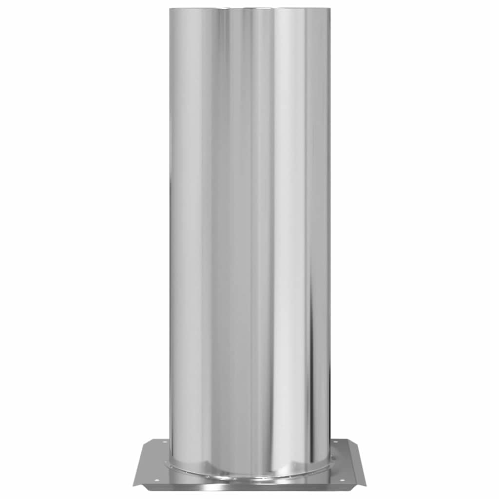 Kamin Kopf Erweiterung Silber 29 x 29 x 50 cm Edelstahl