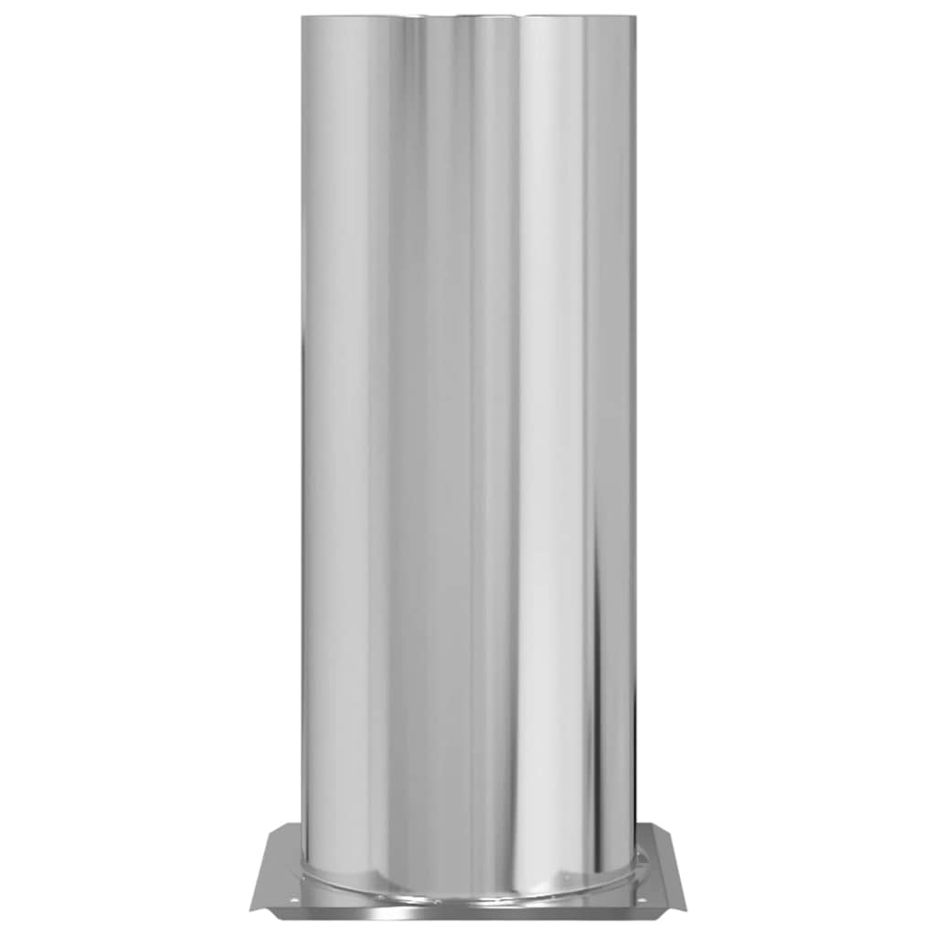 Kamin Kopf Erweiterung Silber 31 x 31 x 50 cm Edelstahl
