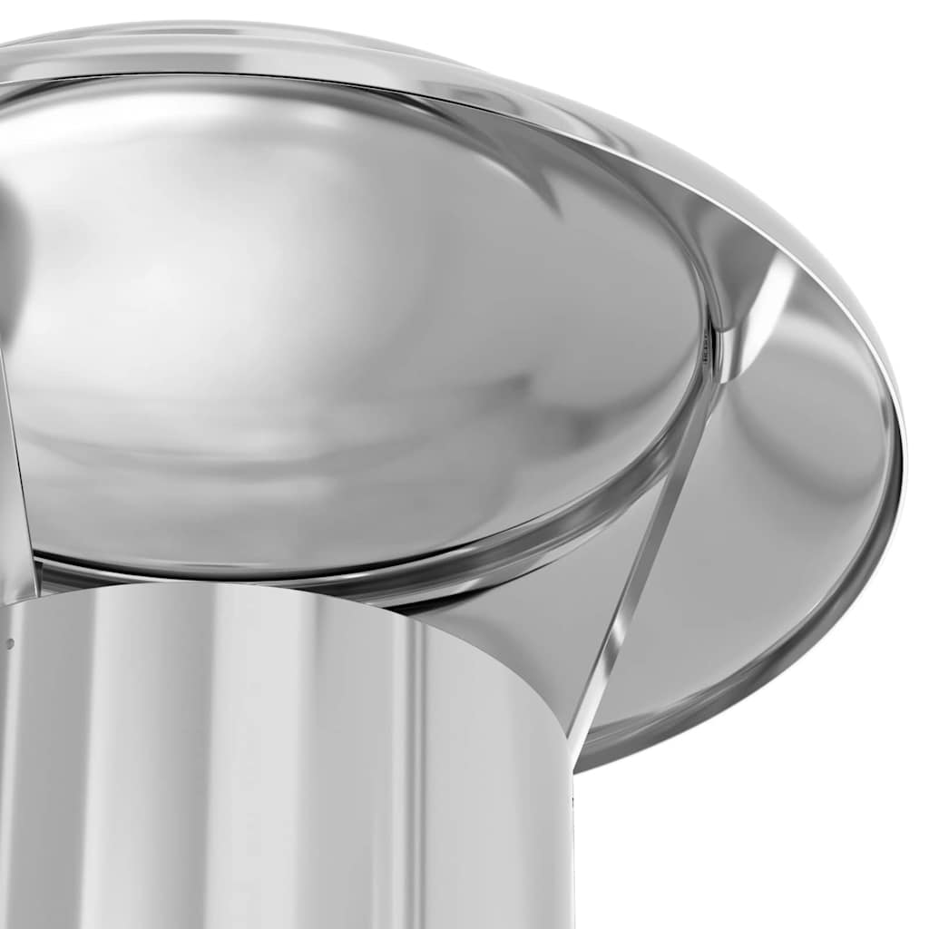 Kaminverlängerung Silber 25 x 25 x 132 cm Edelstahl