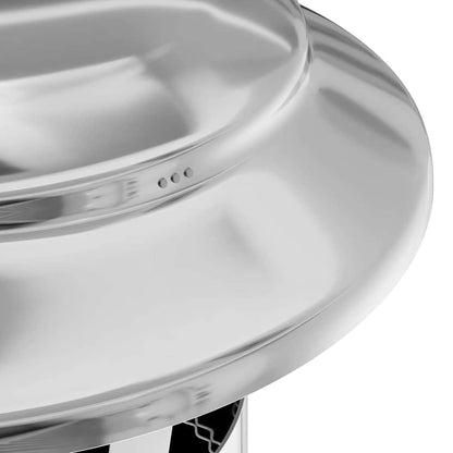 Kaminverlängerung Silber 25 x 25 x 132 cm Edelstahl