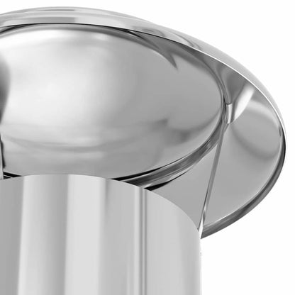 Kaminverlängerung Silber 25 x 25 x 132 cm Edelstahl