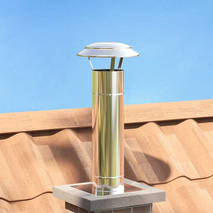 Regenabdeckung Schornstein Silber 25 x 25 x 20 cm Edelstahl