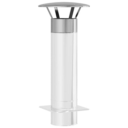 Regenabdeckung Schornstein Silber 35 x 35 x 20 cm Edelstahl