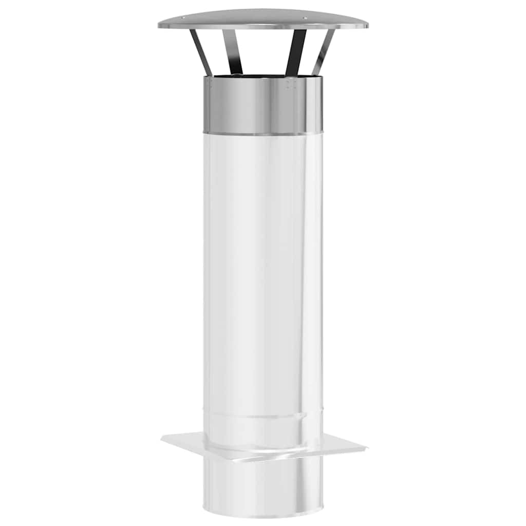 Regenabdeckung Schornstein Silber 35 x 35 x 20 cm Edelstahl
