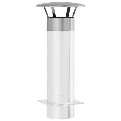 Regenabdeckung Schornstein Silber 35 x 35 x 20 cm Edelstahl