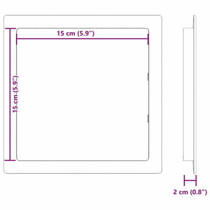Zugangs панели 2 pcs Weiß 15 x 15 x 2 cm ABS Kunststoff