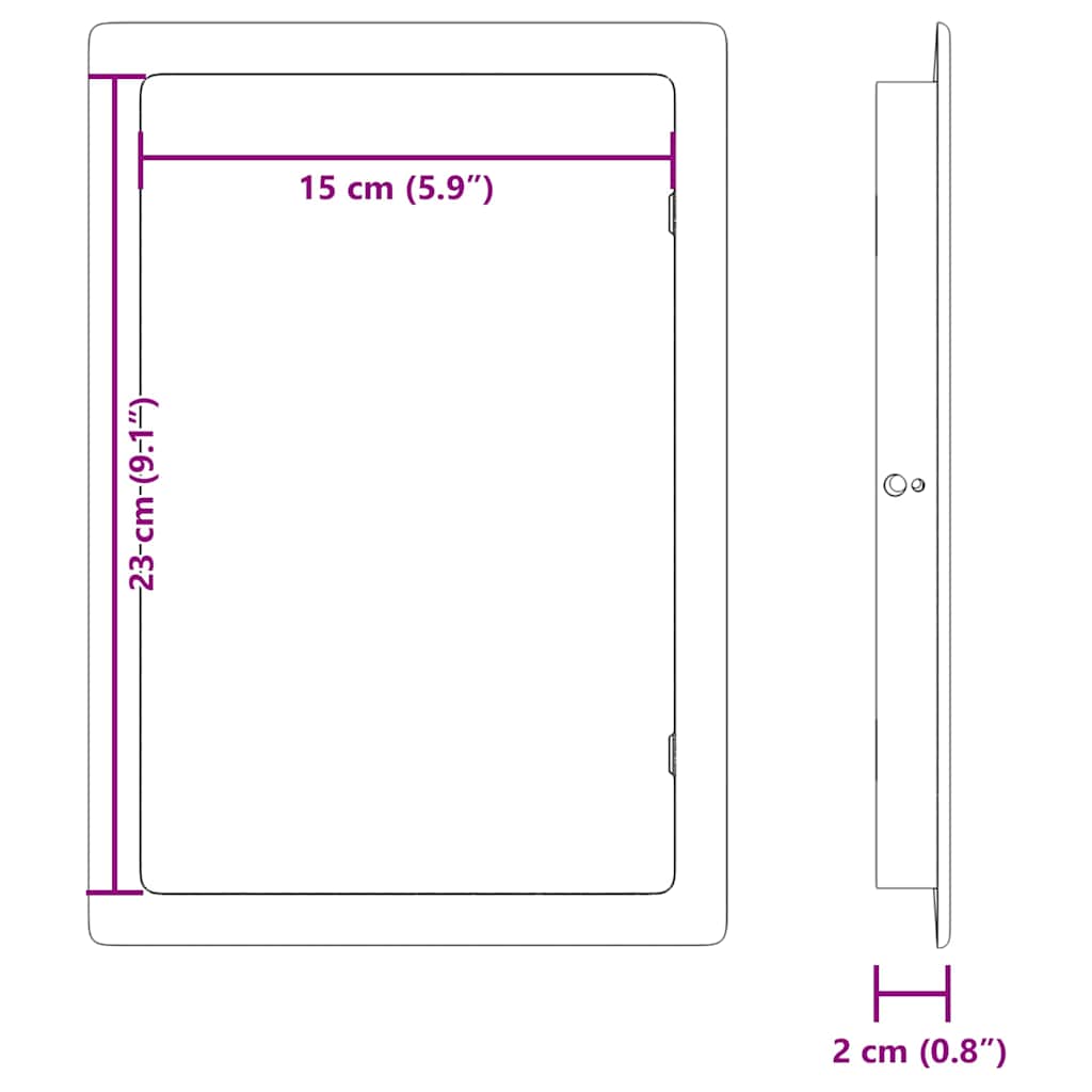 Zugangs панели 2 pcs Weiß 23 x 15 x 2 cm ABS Kunststoff