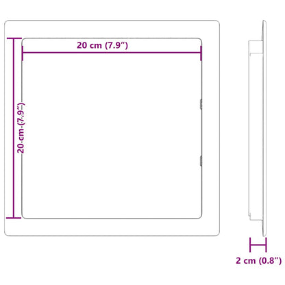 Zugangs панели 2 pcs Weiß 20 x 20 x 2 cm ABS Kunststoff