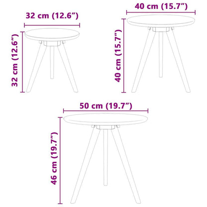 Couchtisch Braun 50 x 50 x 46 cm Massivholz Walnuss