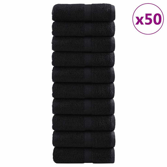 Gästetücher 50 pcs Schwarz 30 x 30 cm Baumwolle