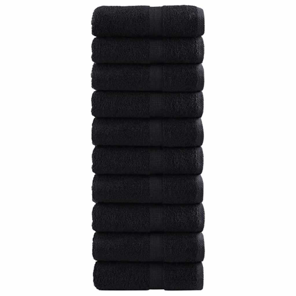 600 gsm Gästetücher SOLUND 50 pcs Schwarz 30 x 30 cm Baumwolle